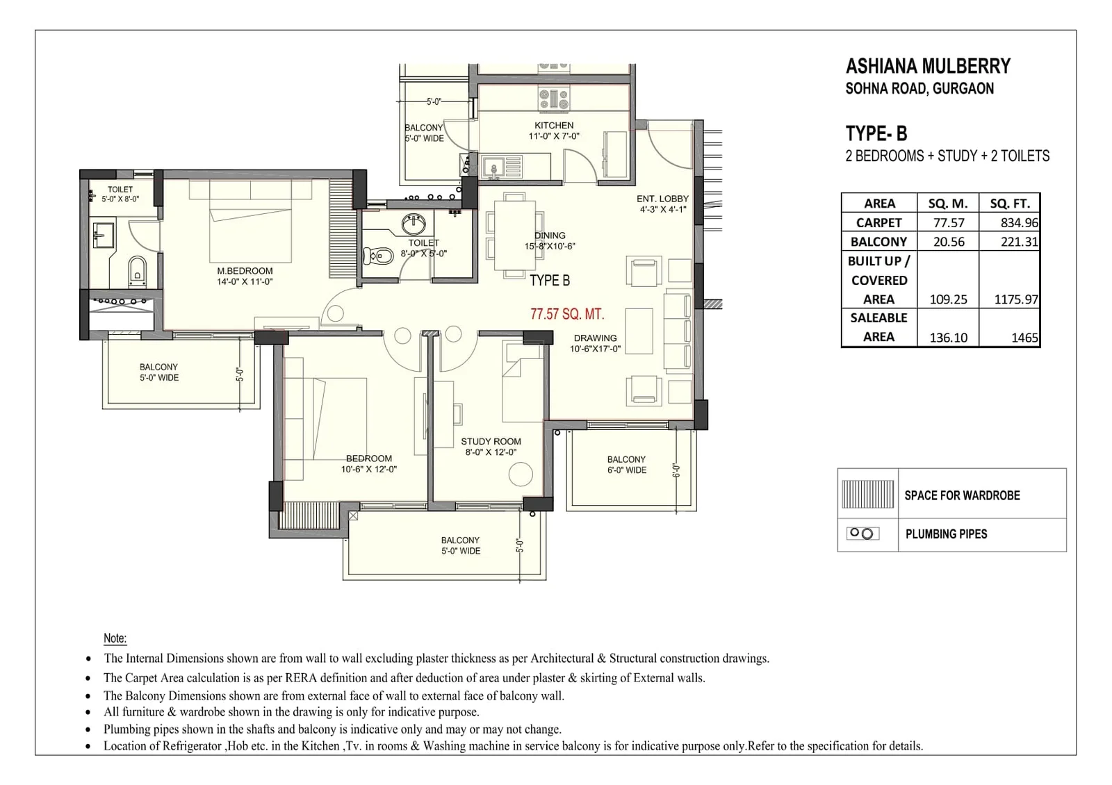 2-BHK-Study-1465-Sq.Ft_